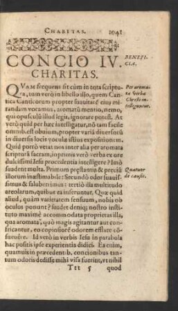 Concio IV. Charitas.