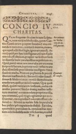 Concio IV. Charitas.