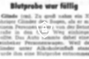 Blutprobe war fällig