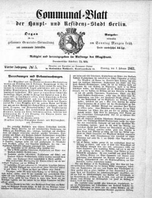 1863,5: No. 5, 1. Februar 1863