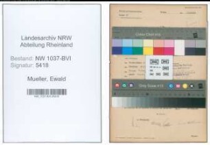 Entnazifizierung Ewald Mueller , geb. 26.10.1900 (Techn.Angestellter)