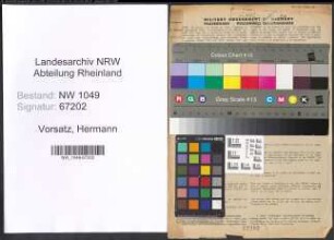 Entnazifizierung Hermann Vorsatz , geb. 07.11.1908 (Architekt)