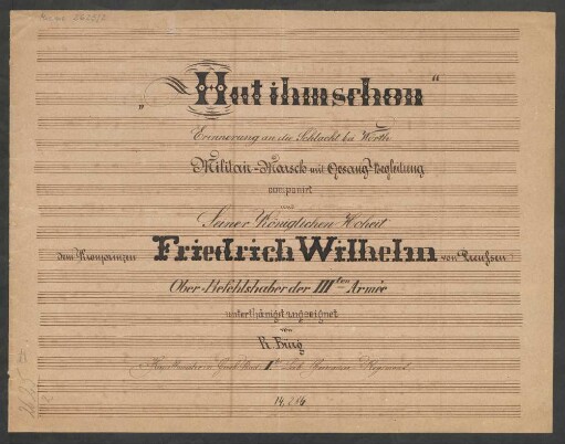 Hat ihm schon; Coro maschile, winds, stck; F-Dur