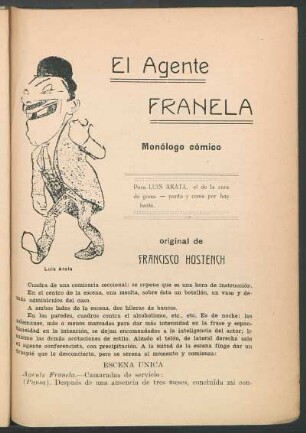 El agente Franela : Monólogo cómico