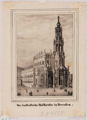 Die Katholische Hofkirche in Dresden von Osten
