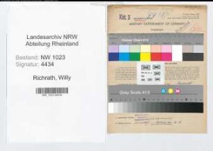 Entnazifizierung Willy Richrath , geb. 24.06.1877 (Postinspektor)
