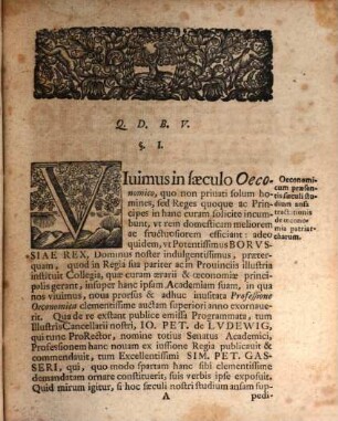 Dissertatio Philologica De Antiqvitatibvs Oeconomiae Patriarchalis
