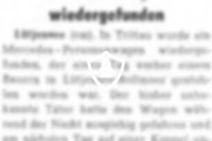 Unbeschädigt wiedergefunden