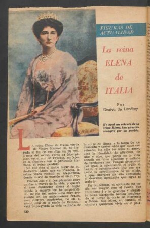 La reina Elena de Italia : Figuras de actualidad