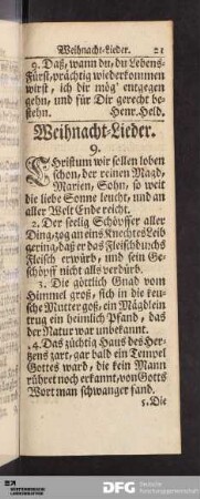 Weihnacht-Lieder.