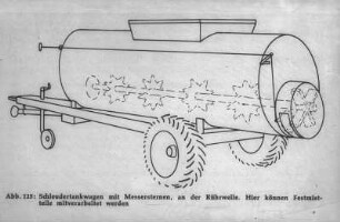 Schleudertankwagen mit Messersternen an der Rührwelle