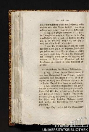 III. Beschreibung einer kleinern Reibemaschine.