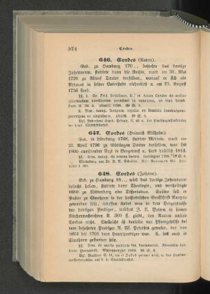 647. Cordes (Heinrich Wilhelm).
