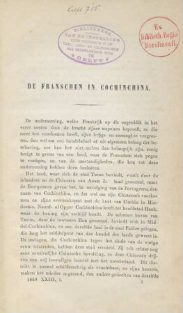 De Franschen in Cochinchina