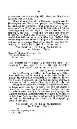 Begriff des reichlichen Diensteinkommens bei Gewährung der staatlichen Dienstalterszulagen für Lehrer und Lehrerinnen an Volksschulen : [D. Oeffentliches Volksschulwesen]