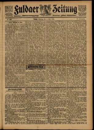 Ausgabe vom Montag, den 04. Mai 1903.