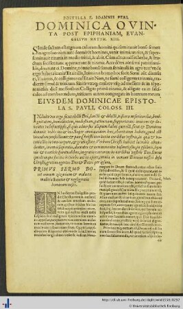 Dominica Quinta Post Epiphaniam.