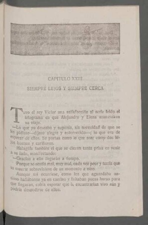 Capítulo XXIII - Siempre lejos y siempre cerca