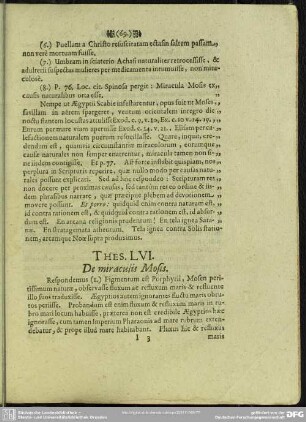 Thes. LVI. De miraculis Mosis