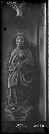 Breisach Sankt Stephansmünster Lettner Plastik der Heiligen Katharina