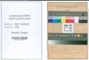 Entnazifizierung Walter Mueller , geb. 02.03.1909 (Lehrer)