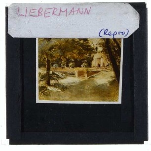 Liebermann, Garten und Terrasse seines Hauses am Wannsee