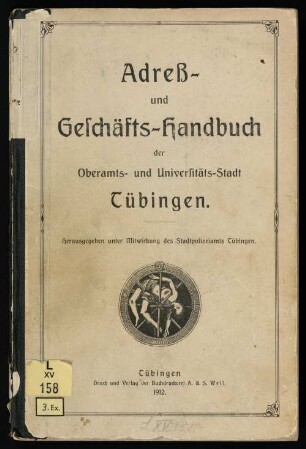 Amtliches Adreßbuch von Stadt und Bezirk Tübingen