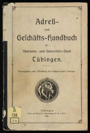 Amtliches Adreßbuch von Stadt und Bezirk Tübingen