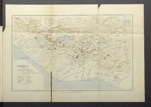 Guatemala. Reiseroute des Verfassers.