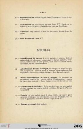 Meubles (Nr. 91-118)
