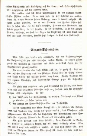 Staats-Schwächen.