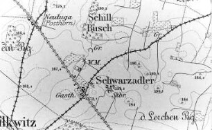 Radibor-Schwarzadler. Meßtischblatt, Sekt. Luttowitz, 1884