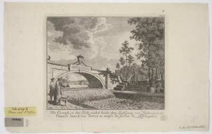 Ansicht der Kaskade auf der Rückseite von Schloss Ludwigslust, Radierung, 1782 : Tab. III. : Die Cascade in den Holtz nächst hinter dem Lusthause von Ludewigslust = Cascade dans le bois derriere la maison du jardin de Ludewigslust. - Berlin und Stettin : Friedrich Nicolai , [1782]. - 1 Ansicht