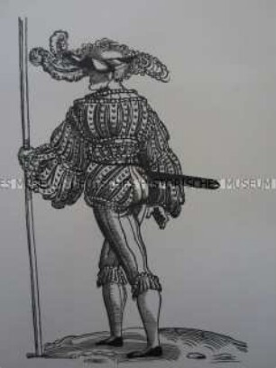 Kriegerdarstellung, Landsknecht, 1510/1530.