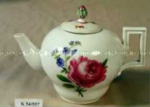 Teekanne mit Dekor "Natürliche Blume" ("Deutsche Blume")