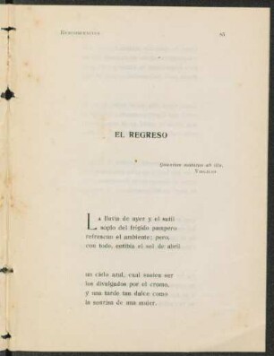 El regreso