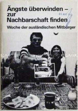 Informationsschrift zur "Woche der ausländischen Mitbürger" 1983 - Sachkonvolut