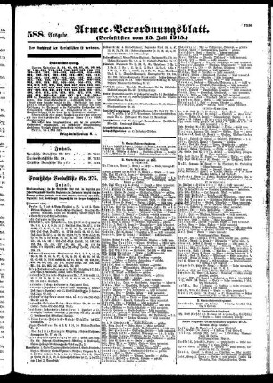 588. Ausgabe. Donnerstag, 15. Juli 1915
