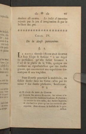 Chap. IV. De la danse pantomime