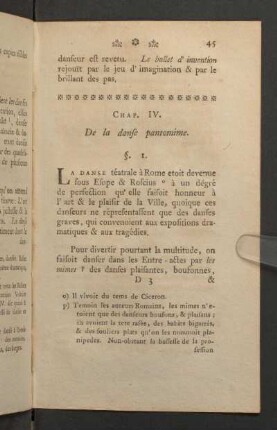 Chap. IV. De la danse pantomime