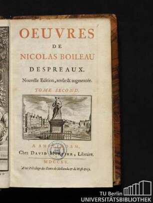 Tome Second: Oeuvres de Nicolas Boileau Despreaux.