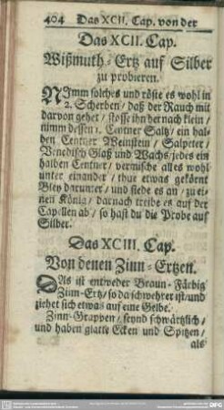 Das XCIII. Cap. Von denen Zinn-Ertzen