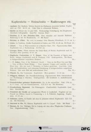Kupferstiche - Holzschnitte - Radierungen etc. (Nr. 1 - 45)