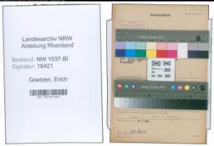 Entnazifizierung Erich Goetzen , geb. 02.03.1913 (Arzt)