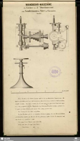 Wandbohr-Maschine für Löcher bis 3" Durchmesser : 1/10 n. Gr.