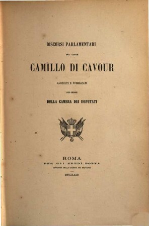 Discorsi parlamentari del Conte Camillo di Cavour : raccolti e pubblicati per ordine della camera dei deputati, 11