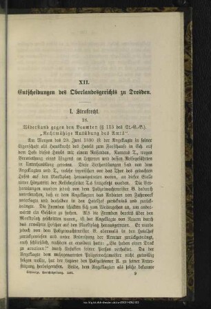 XII. Entscheidungen des Oberlandesgerichts zu Dresden