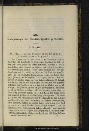 XII. Entscheidungen des Oberlandesgerichts zu Dresden