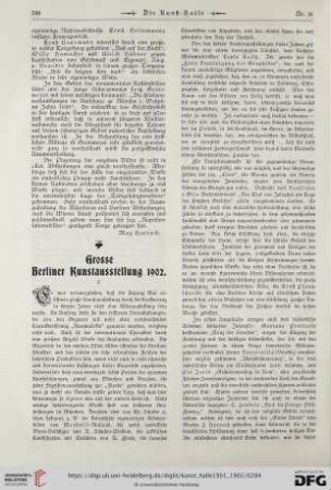 Grosse Berliner Kunstausstellung 1902