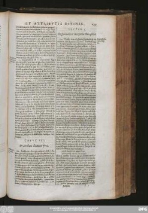 Caput VIII. De attributis divinis in specie.